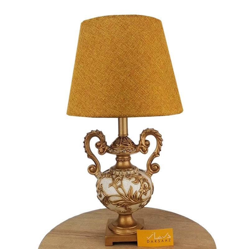 Bedroom or Lounge Side Table Lamp Pair, Carving Antique Gold